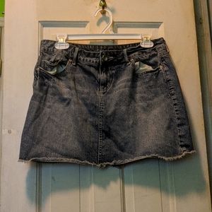 Whitewashed Short Denim Skirt
